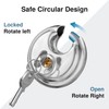 Puroma Keyed Padlock, Stainless Steel Discus Locker Lock Heavy Duty
