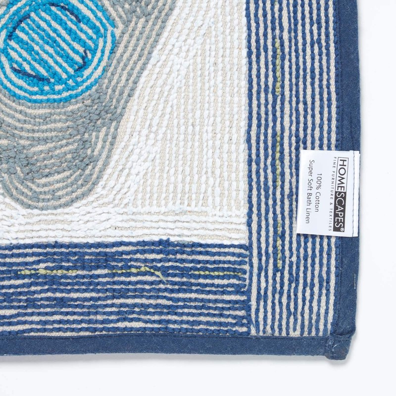 HOMESCAPES - 100% Cotton Washable Tufted Hippo Rug 50 x