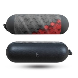 Glossy Glitter Speaker Skin Compatible with Beats Pill (2024) - Two-Tone Hex - Premium 3M Vinyl Protective Wrap Decal Cover - Easy to Apply | Crafted in The USA by MightySkins