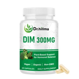DIM Supplement 300mg, Hormone Balance for Men & Women, Estrogen Metabolism Support, Non-GMO Vegan Capsules, 60 Count