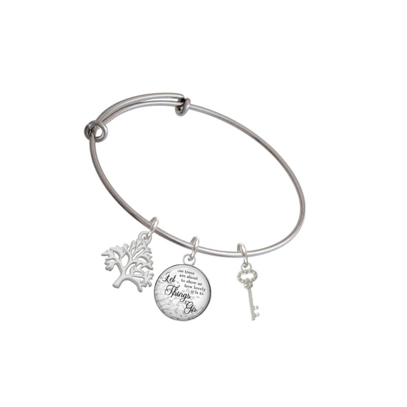Delight Jewelry Silvertone Small Clear AB Crystals Oval Key Silvertone