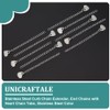 UNICRAFTALE 40Pcs 304 Stainless Steel Extension Chain Sets Curb Chain