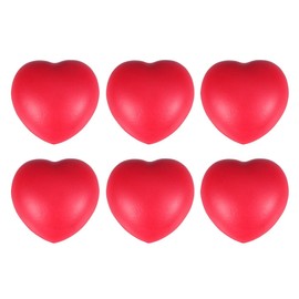 KESYOO 6 Piezas Juguete De Pelota De PU De Forma De Corazón Bola De Espuma Lenta Bolas De Compresión De Descompresión Juguete De Bola Lenta Juguete Corazón Niño Rostro Suelta La Pelota