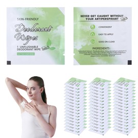 200 Pcs Deodorant Wipes Individually Wrapped, Mini Travel Size Wet Antiperspirant Wipes for Armpit, Hands, Face, Butt, Bulk Personal Cleansing Wipe for Women, Men, Homeless, Sports, Travel(Cucumber)