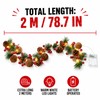 2M Christmas Garland with Lights Pine Berry Decoration for Indoor