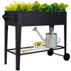 LEETOLLA Elevate 32" Tall Raised Garden Bed Outdoor with Wheels