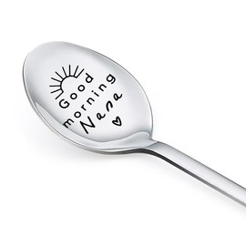 Nana Gifts for Women Grandma Birthday Christmas Gifts Spoon from Grandchildren, Nana's Christmas Engraved Coffee Spoon Presents for Nennie Nana, Best Nana Retirement Gifts for Women Gigi