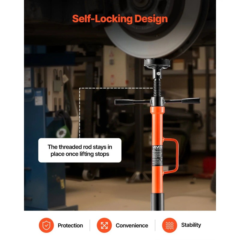 1 Ton (2204 Lbs) Capacity Adjustable Height Underhoist Support Stand
