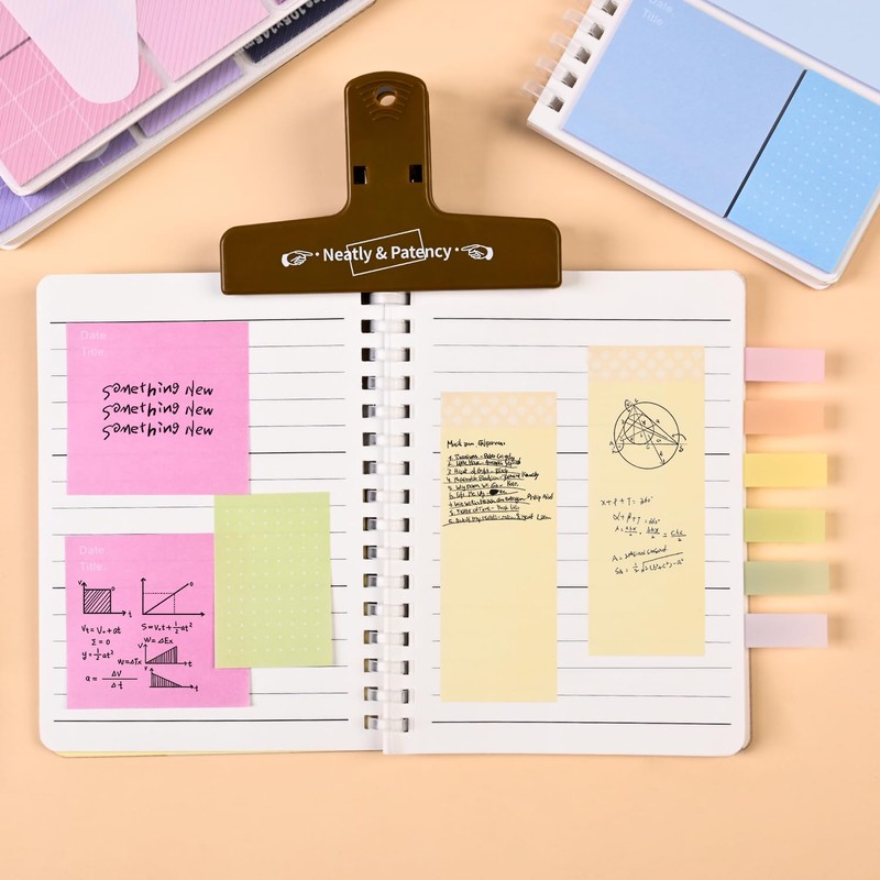 2-in-1 Sticky Notes Set - 220 Sheets Candy Color Sticky