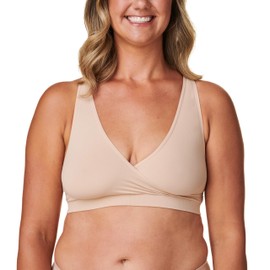 Bravado! Basics Women's Sleep Maternity Bra and Nursing Bra, Seamless, Nude, Medium