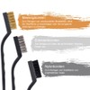 TOTONY Mini Wire Brush Set 3-Piece Hand Wire Brush Small
