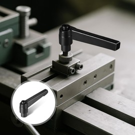 Nevoluxer M8 Clamping Lever Ratchet Lever - Set of 2 Adjustable M8 Clamping Levers - Quick Adjustment Ratchet Lever for Precision Machines - Heavy Duty & Durable