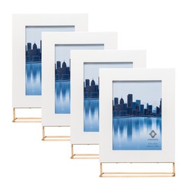 Concepts Modern Tabletop Photo Frame with Metal Stand, Sleek Minimalist Picture Frame for Desk, Shelf, or Table, Stylish Home and Office Decor, Durable Frame for Displaying Photos, Art, or Memories