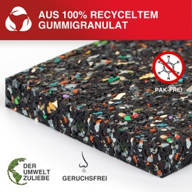 LouMaxx Non-Slip Washing Machine Mat Set of 4 9 cm x 9 cm - Rubber Mat - 1 cm Thick and Non-Slip Antivibration Mat Made in Germany Washing Machine Mat Also for Dryers and Other Devices