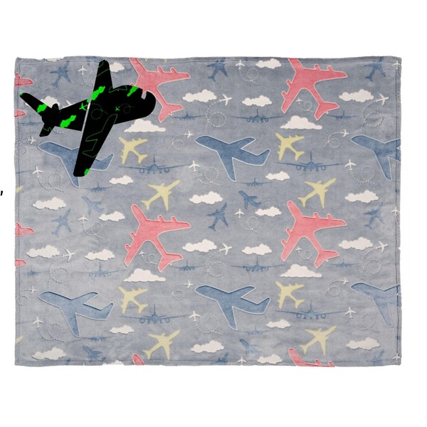 Glow in The Dark Blanket, Soft Plush Kid's Throw Blanket,
