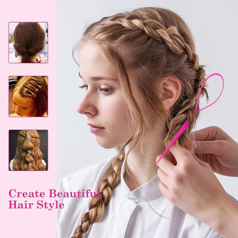 3pcs Hair Styling Accessories, Hair Tools, Hair Loop Pull Through