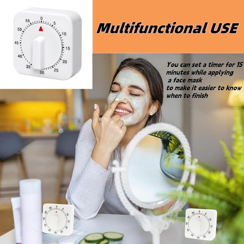 ElevaPulse Pack of 2 Mechanical Egg Timer, Kitchen Timer, Kitchen