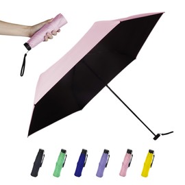 SoulRain 42" Travel Sun & rain Umbrella, Lightweight Windproof Umbrella, Portable Lightweight Compact Parasol with 99% UV Protection for women and men(Pink)