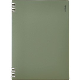 Kingjim CN9856TE Mitt Ring Notebook, Tefline, A4, Green