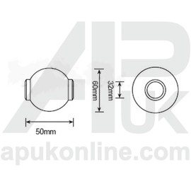 APUK Cat 3/3 Top Link Ball Hitch Replacement for Fordson JCB John Deere Massey Ferguson Tractor