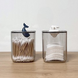 Cute Animal-Lid Cotton Swab Storage Case Cotton Swab Case Polar Bear 15ea