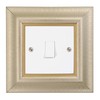 ElekTek Switch Surround Frame Cover Finger Plate, Verona Champagne Stripe