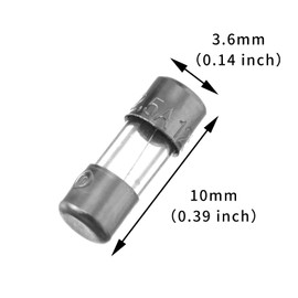 Bridgold 20pcs F5AL Christmas Light Fuses 2.5A 125V/2.5Amp 125Volt 3.6x10mm/0.14 x 0.39 inch Mini Glass Fuses Replacement for Outdoor C9 String Xmas Lights Fan.