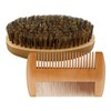 Beard Brush Comb Set,Hair Mustache Shaving Brush and Comb Kit