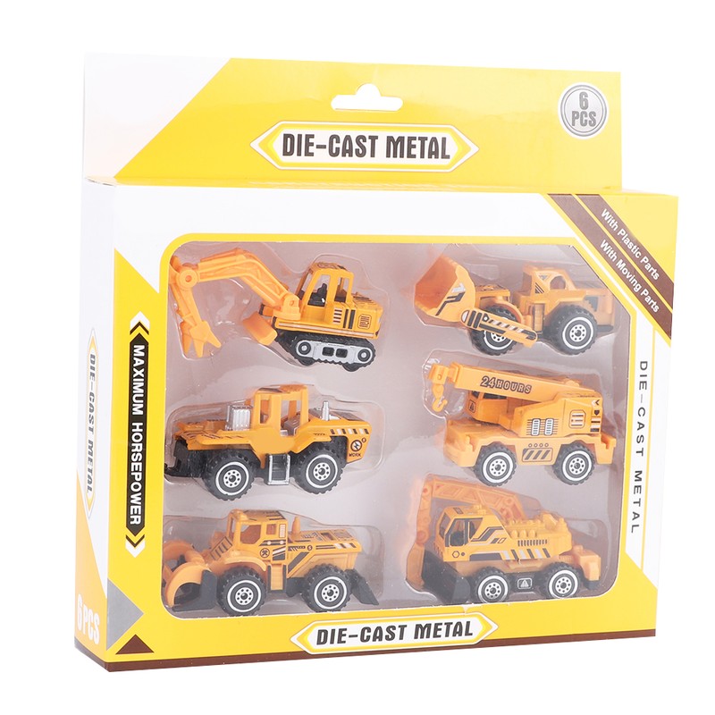 6pcs 1:64 Engineering Car Model Alloy Construction Vehicle Car Model