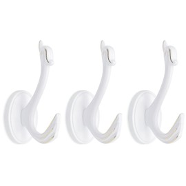 RIXIGOOD Decorative Wall Hooks for Hanging, Cute Swan Coat Hooks Wall Mount Unique Hanger Clothes Key Purse Hat Robe Towel Hook for Bathroom Shower Closet Entryway Animal Wall Decor White 3 Pack