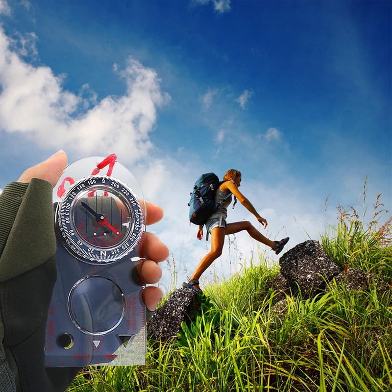 2PCS Compass, Compass Navigation, Compass Hiking, Hiking Equipment, Compass Adjustable