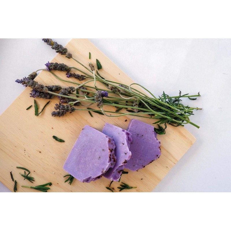 KIT 4 JABONES ARTESANALES en BARRA NEUTRO LAVANDA
