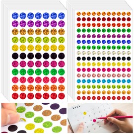 5060 PCS Color Labels Shiny Sparkle Circle Dot Stickers