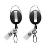 Retractable Badge Reel with Claw Clasp and Clip for Id