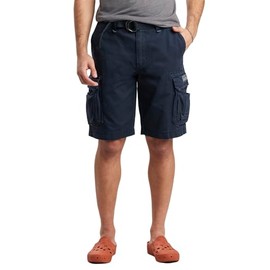 Unionbay Men's Survivor Belted Cargo Short, True Navy, 42