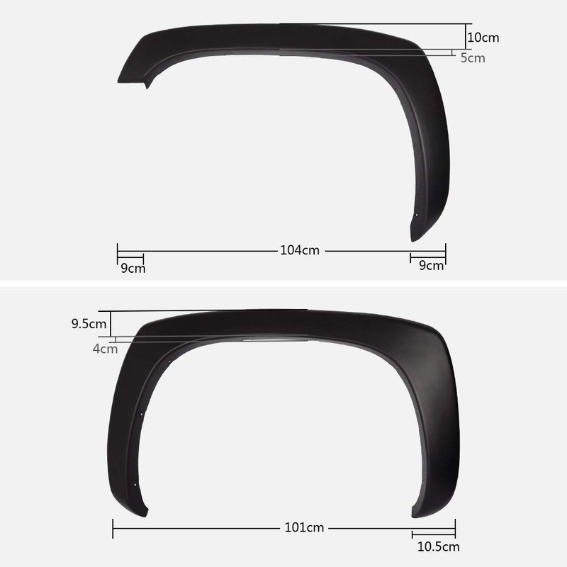 PIT66 Fender Flares, Compatible With 1999-2006 Chevy Silverado GMC Sierra/2000-2006