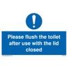 Please rinse the toilet with the lid closed after use