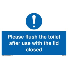 Please rinse the toilet with the lid closed after use