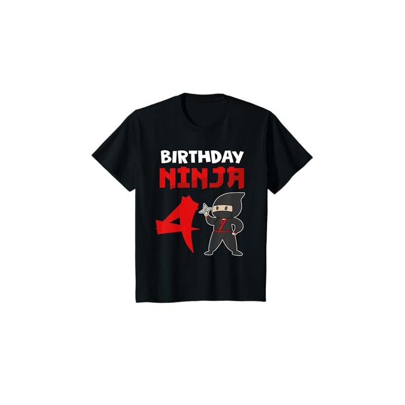 Kids 4th Birthday Ninja Funny 4 Years Old Ninja Costume