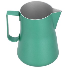 Stainless Steel Coffee Milk Cup Frothing Pitcher Jug Latte Art for Home Coffee UseGreen 550ml