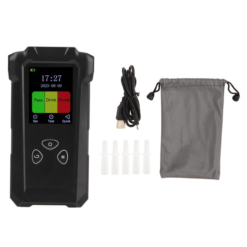 Handheld Drunk Tester Voice Version High Accuracy Blowing Breath Detector