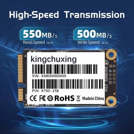 Kingchuxing 1TB 512GB 256GB 550MB/S MSATA SSD Solid State Drive 6Gb/s PC/Laptop - 256 GB
