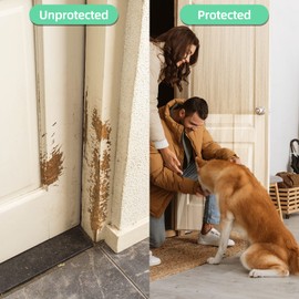 Door Protector from Dog Scratching - BARPOT Cat & Dog Door Protector Scratch Guard, No Residue Furniture & Door Dog Scratch Protector Guard for Dogs, Transparent Pet Door Protector