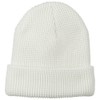 Big Stretch Waffle Stitch Cuff Beanie - White (for Big