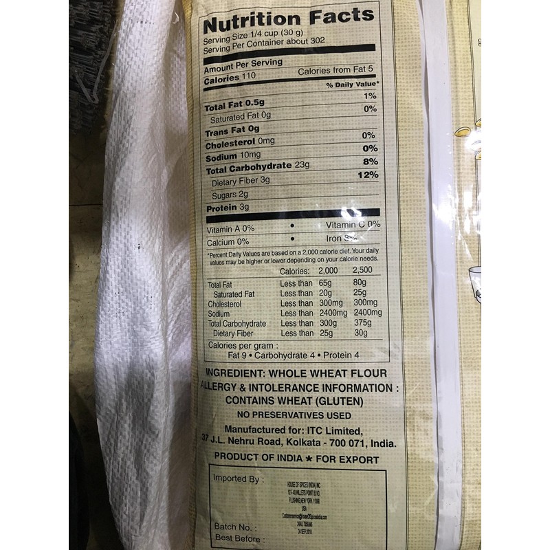 AASHIRVAAD WHOLE WHEAT FLOUR 20 LB