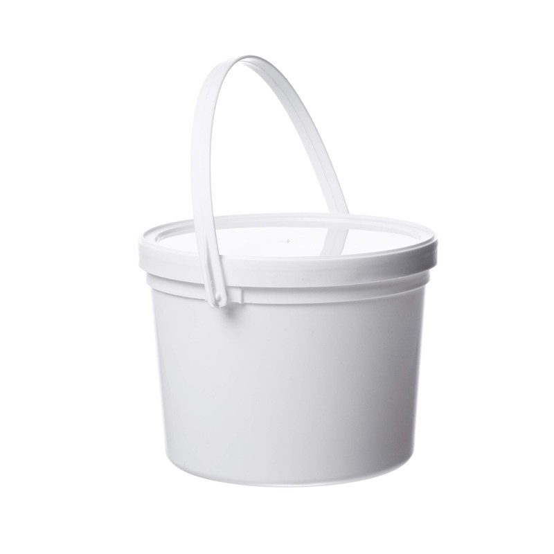 Consolidated Plastics Pail with Handle, Polypropylene, 1.5 Quart, White, 10