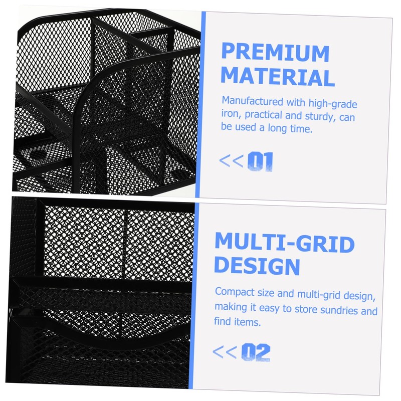 Operitacx Mesh Pencil Holder with Drawer Multi Functional Desk Organizer