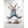 Half a Donkey The Happy Easter Bunny large cotton tea