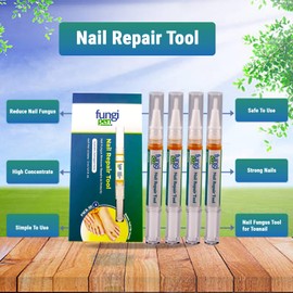 Nail Repair Pen by Fungi-Pen. Nail Fungus Tool for Toenail, Fingernail and Toenail Fungus, Extra Strength, Toe Nail Restoring Professional Solution - Toe Nail Repair Tool - 4 pens per pack + Nail File