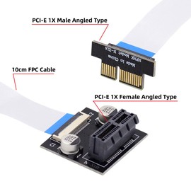chenyang PCI-E X1 Extension Adapter PCI Express X1 Low Profile Angled Riser Card Extender Relocate Adapter